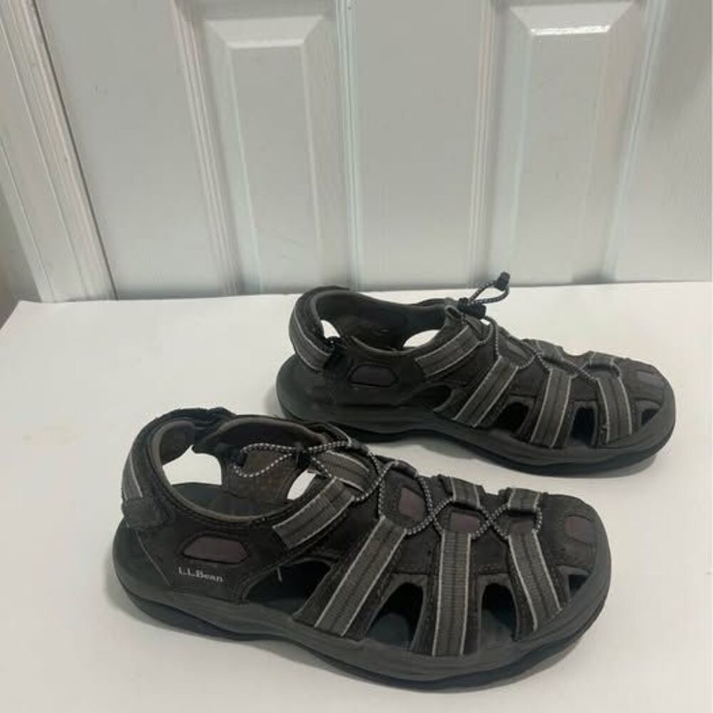 L.L.Bean Men’s Sport Hiking Fisherman Sandals Brown Gray Size 9.5 M Outdoor